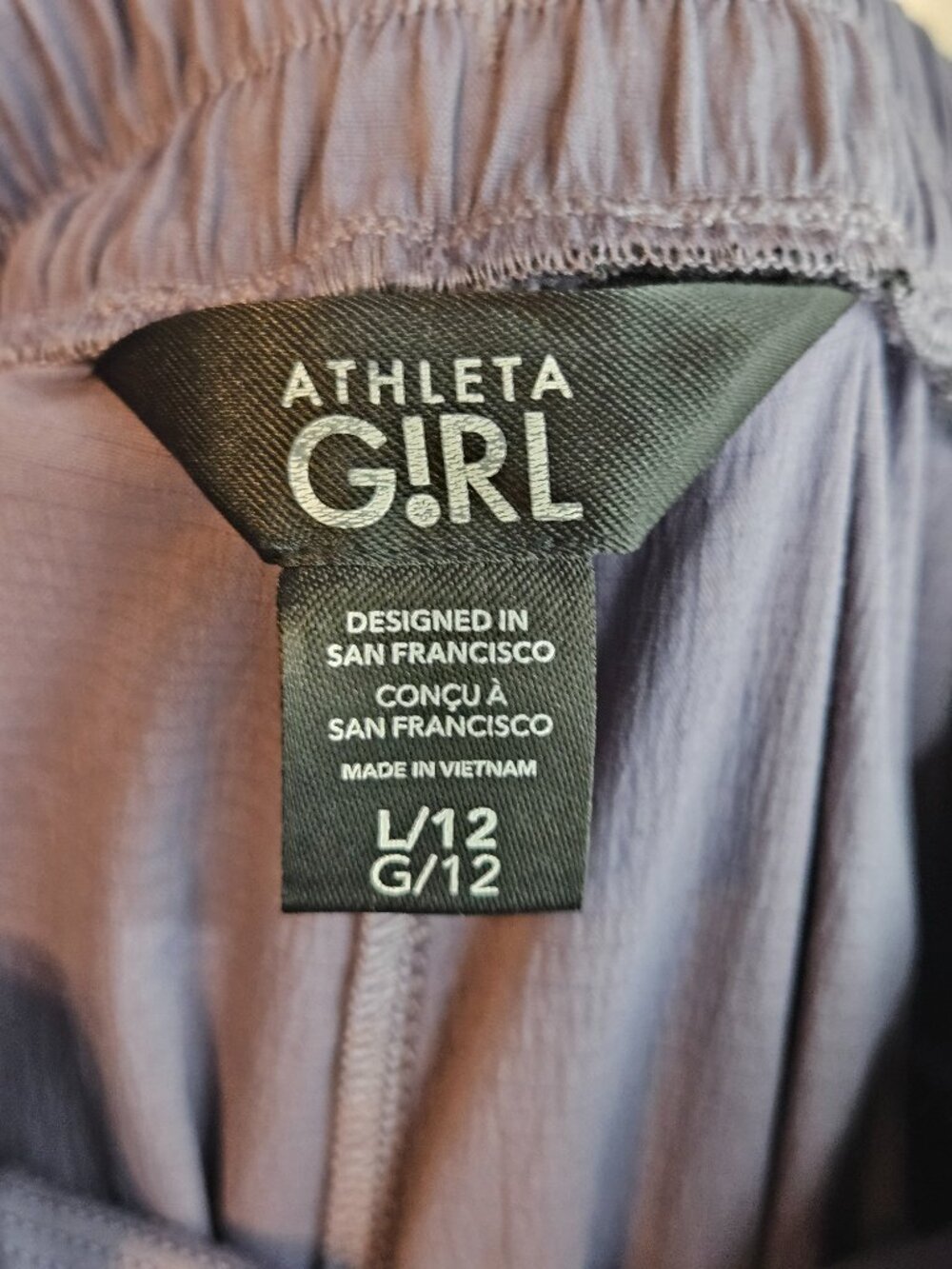 Athleta Girl Trekkie Trail Crop Pants Purple Kids Size L Wide Leg Activewear - Picture 6 of 13